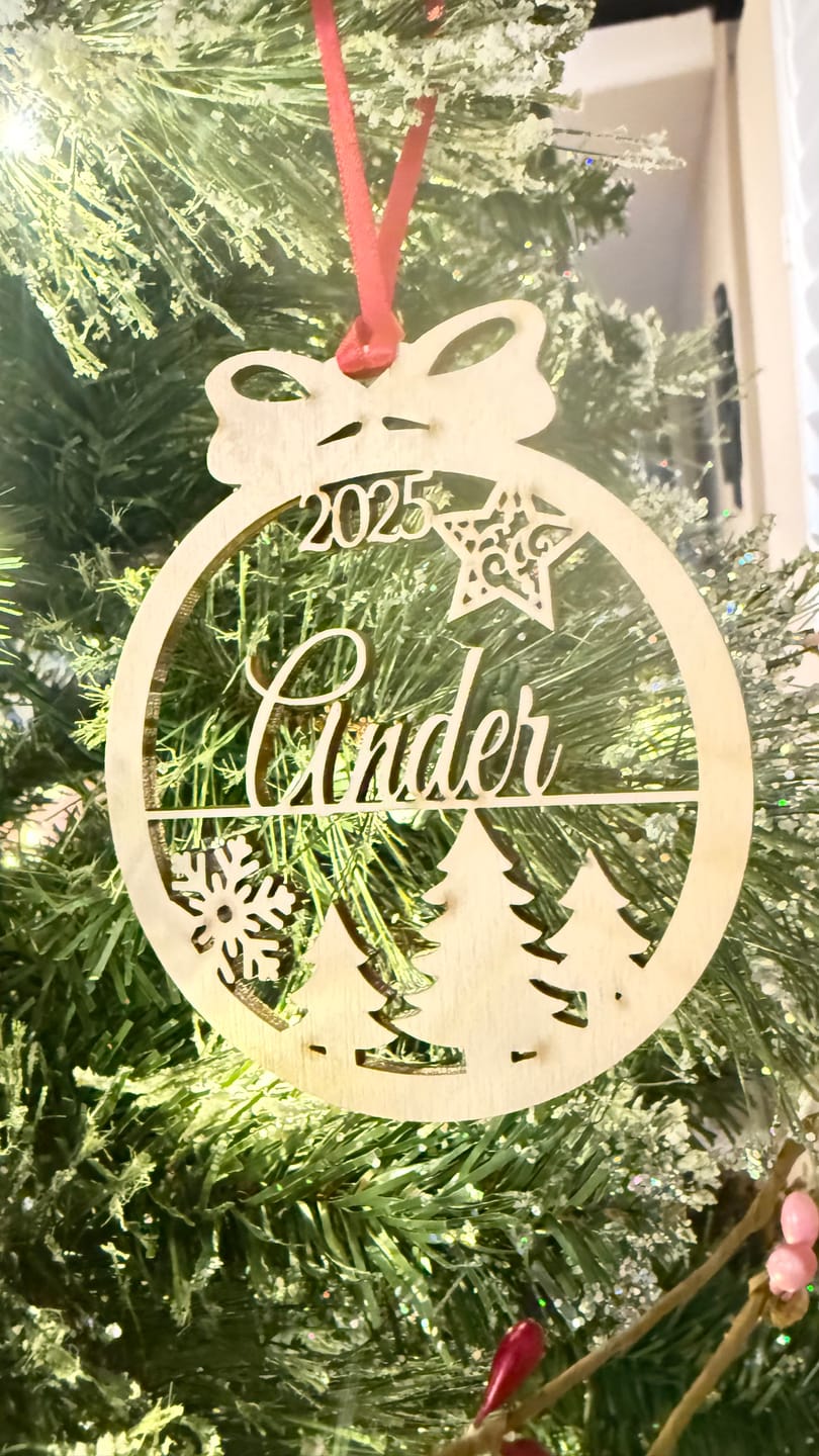 Customer photo review of Personalized Christmas Ornaments