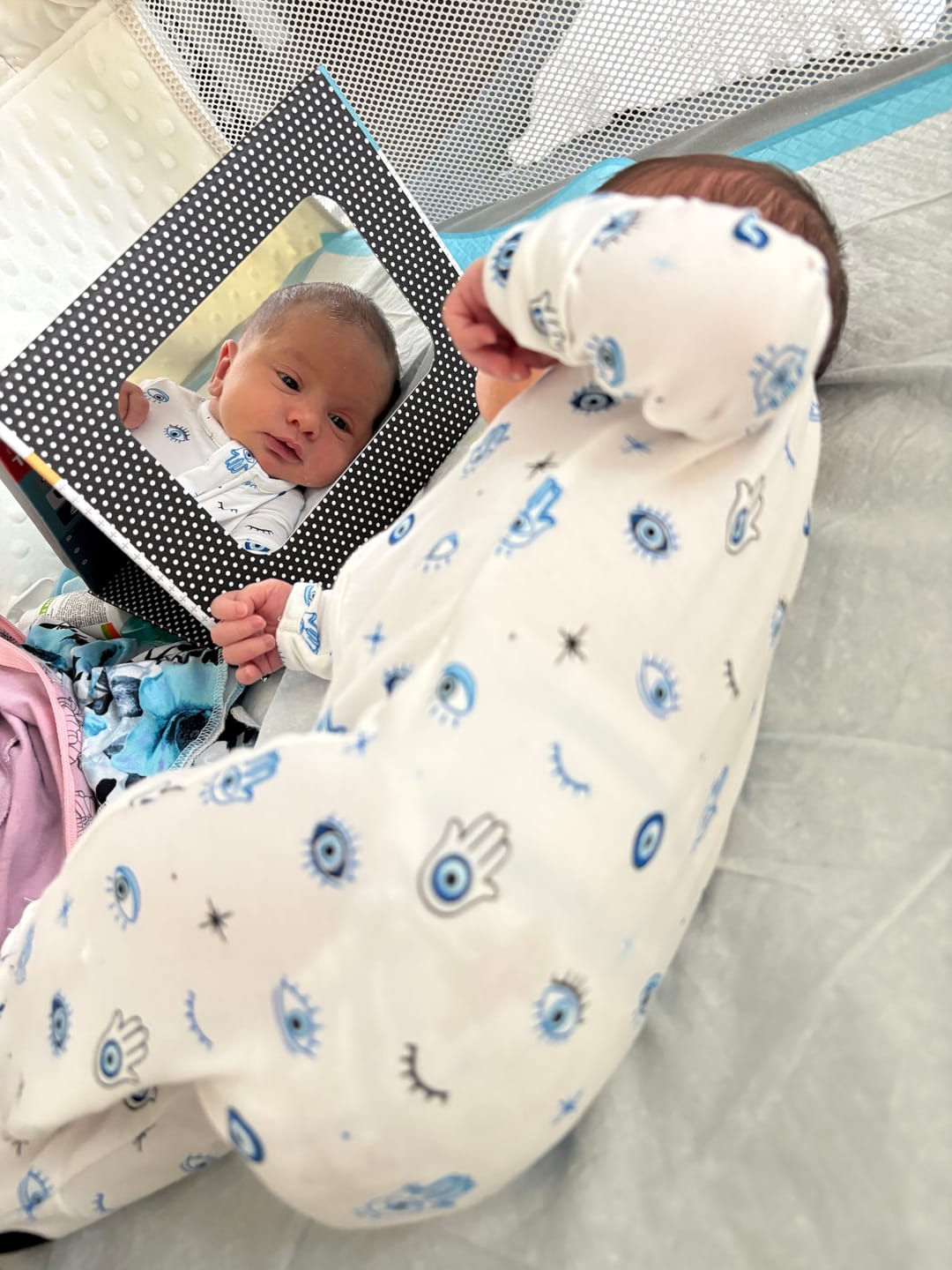 Customer photo review of The Eye Bamboo Convertible Footie