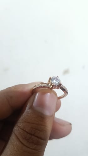Customer photo review of .50ct Aristi Twisted Engagement Ring (ON HAND)