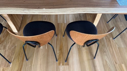 Customer photo review of Round Felt Silicone Chair Leg Protectors | Extra-Durable Chair Floor Protectors