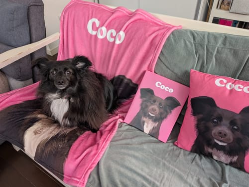 Customer photo review of Petcanva©オーダーメイド ペット似顔絵【3点セット】