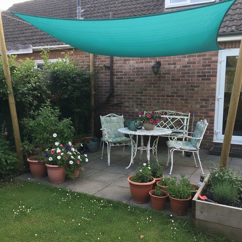 Customer photo review of Rectangle Shade Sail | Turquoise