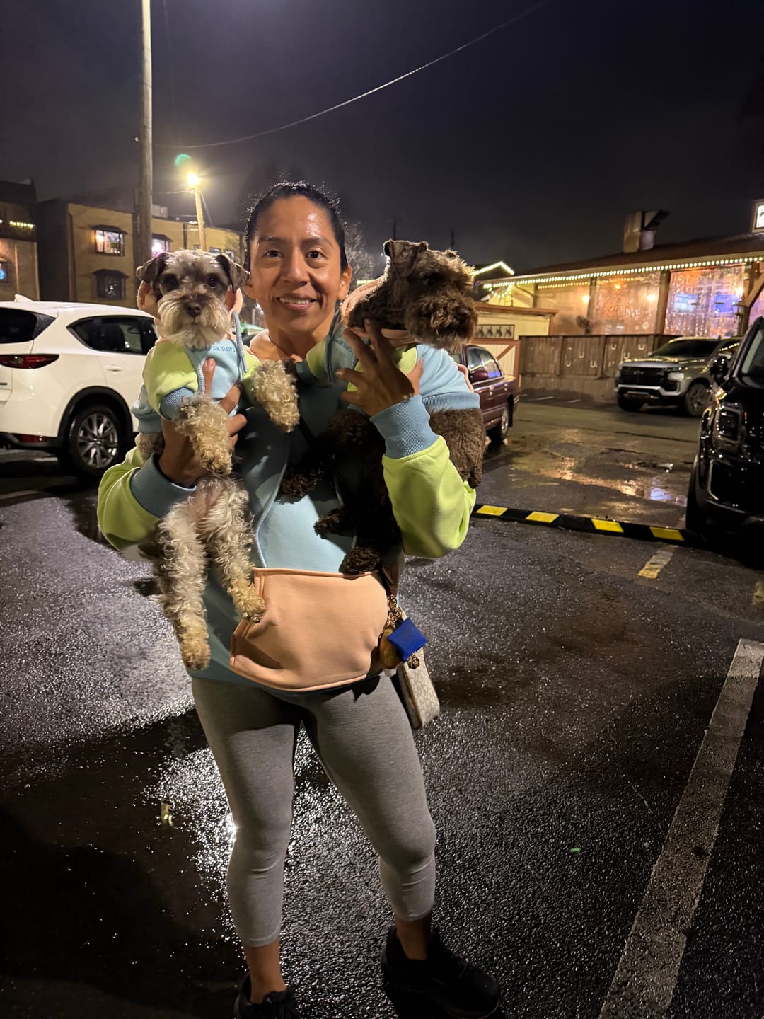 Customer photo review of Color Block Human Hoodies