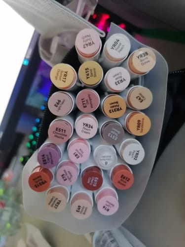 Customer photo review of Ohuhu - Set 24 Marcadores al Alcohol Honolulu B Doble Punta Colores Piel