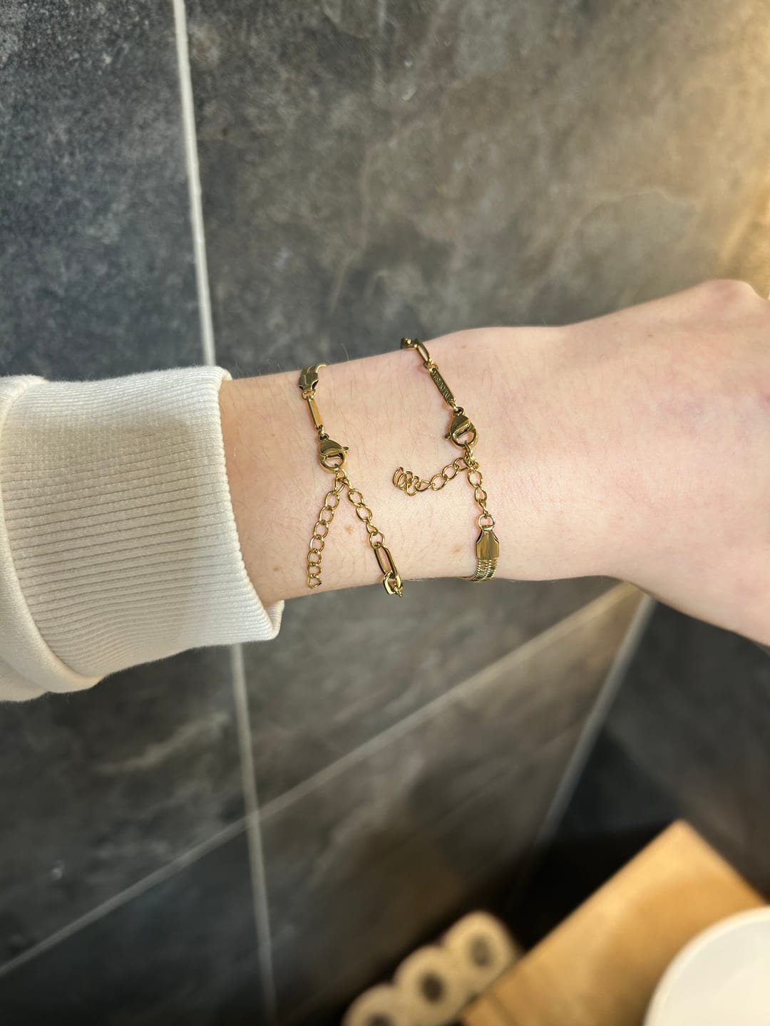 Customer photo review of Paperclip Bracelet