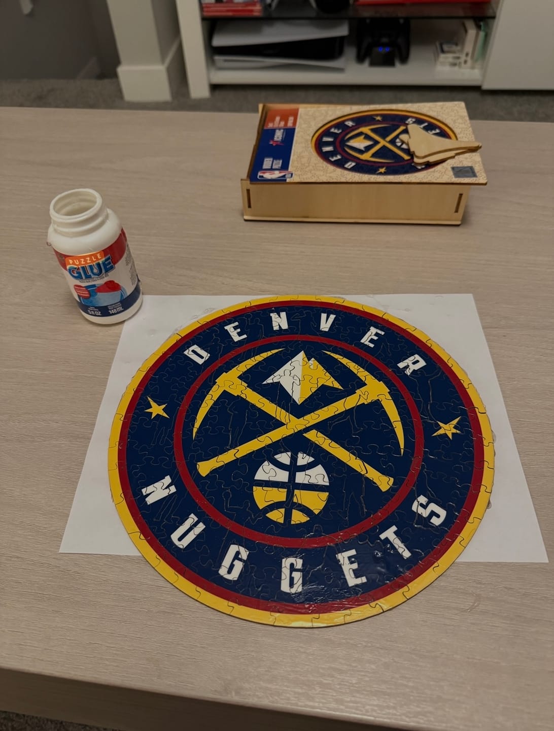 Customer photo review of Denver Nuggets™ - Wooden Puzzle
