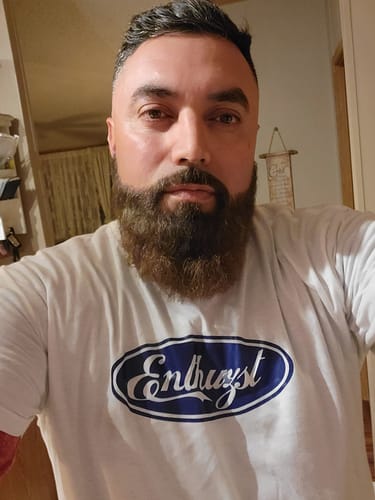Customer photo review of BLUE BADGE TEE