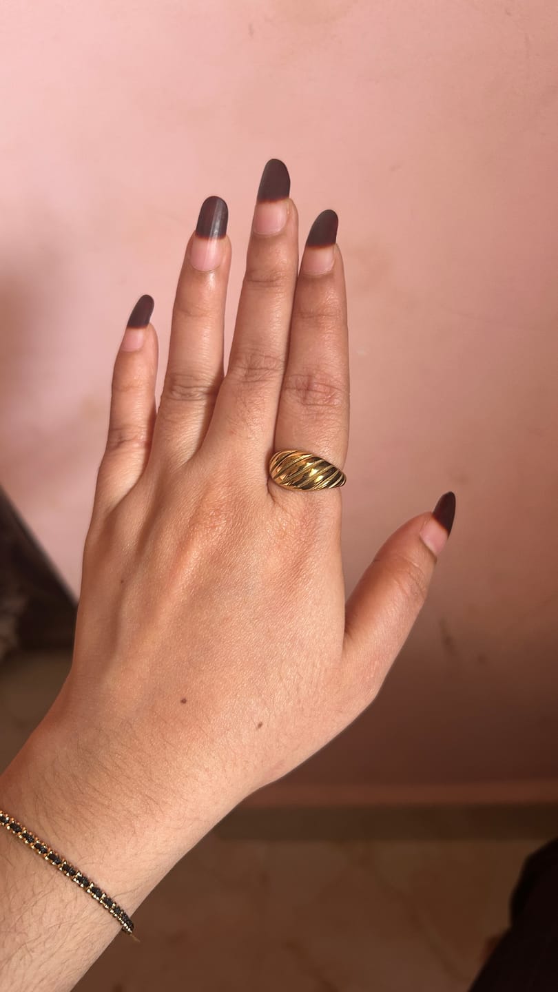 Customer photo review of Croissant Dome Ring