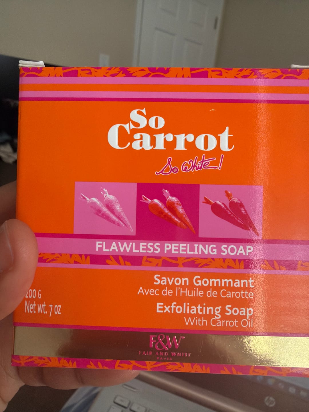 Customer photo review of Fair and White So Carrot Exfoliating Soap 200g / 7oz