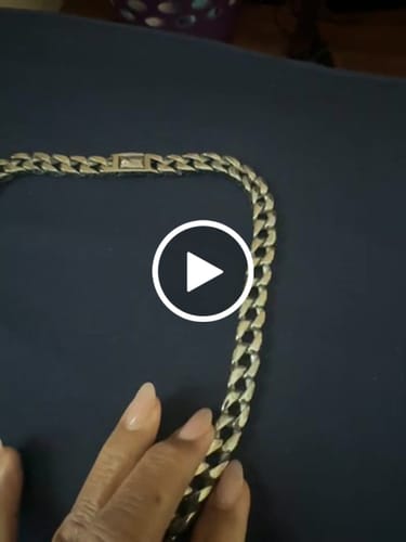 Customer video review of Scroll Steel Necklace