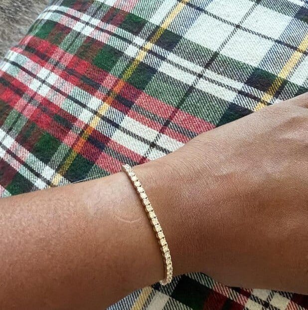 Customer photo review of 3MM 4MM 5MM 6.5MM Moissanite Tennis Chain Bracelet