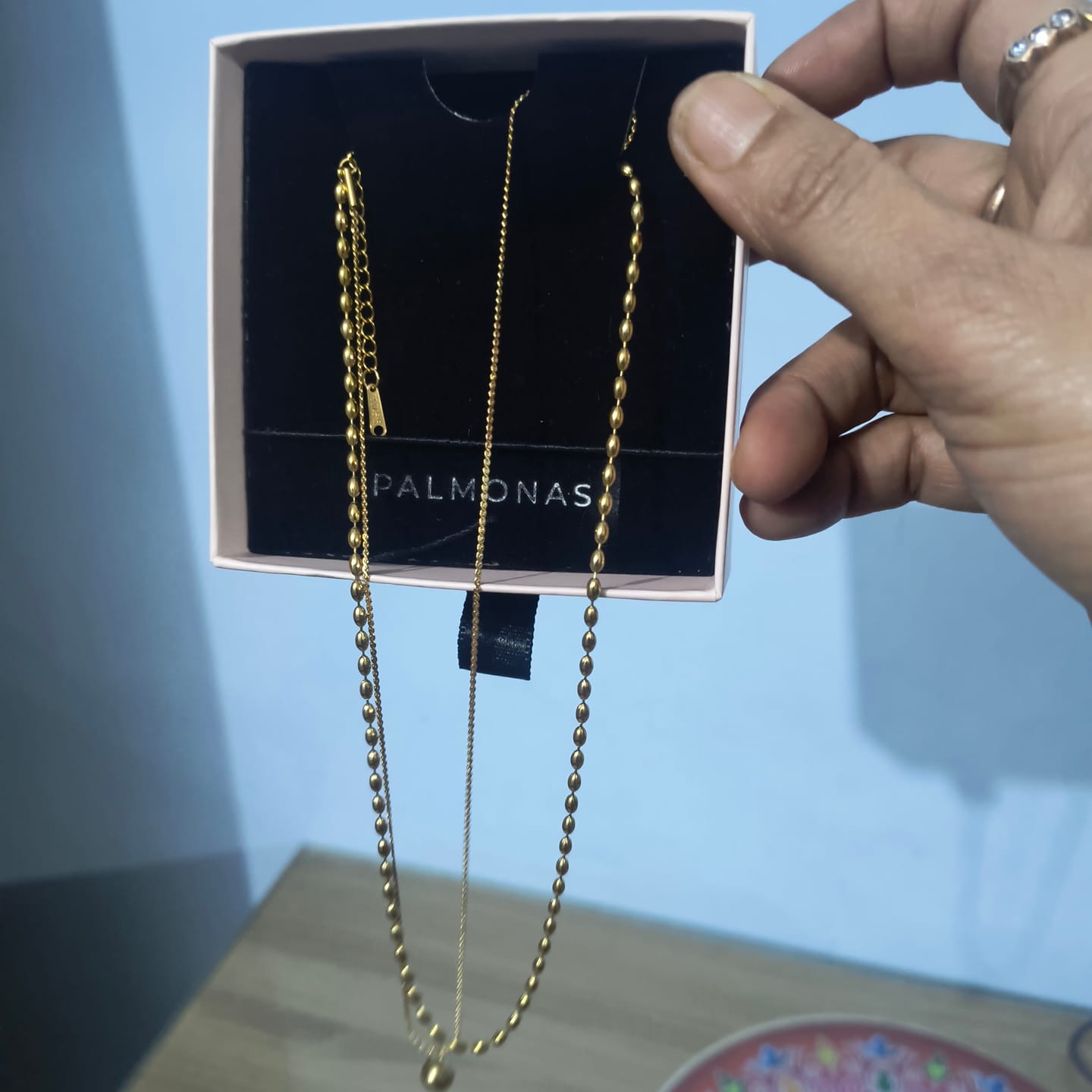 Customer photo review of Two-Layered Bead Necklace