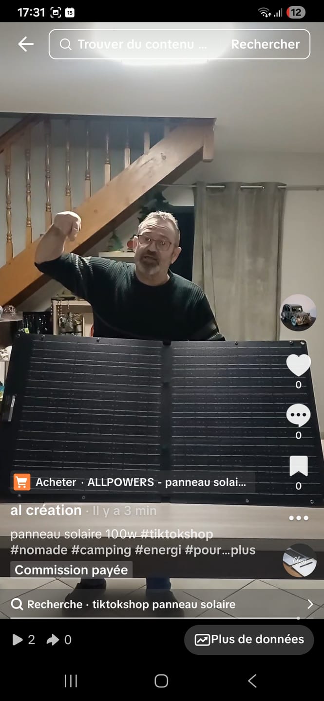 Customer photo review of ALLPOWERS SOLAX SE100 Panneau Solaire Portable 100W