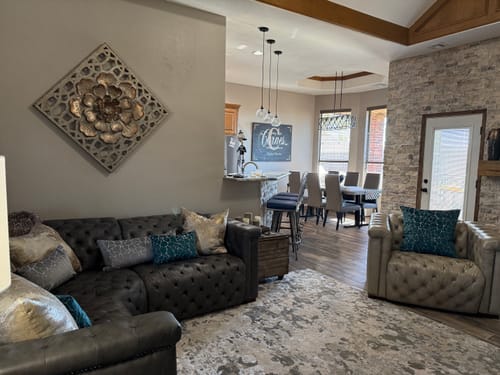 Customer photo review of Grey Shatter Pillow Cover