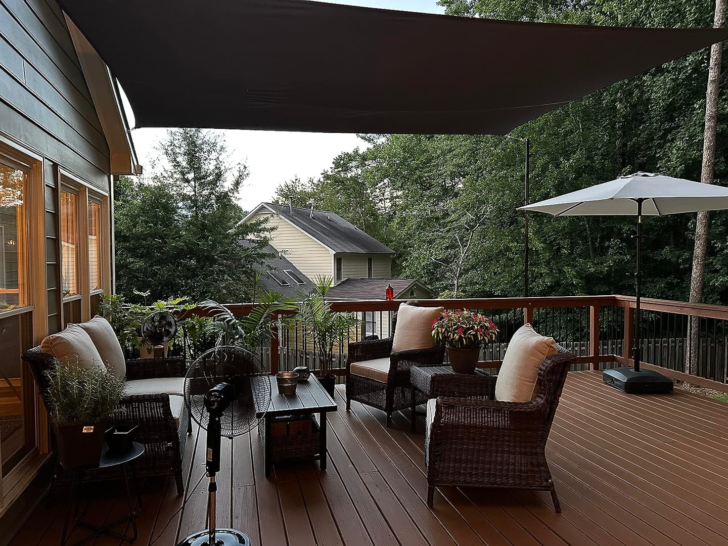 Customer photo review of Rectangle Shade Sail | Dark Gray