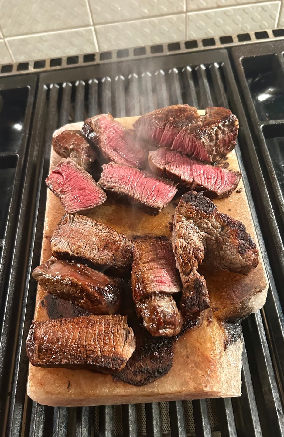 Customer photo review of Himalayan Rock Salt Block Cooking Plate/slab Set