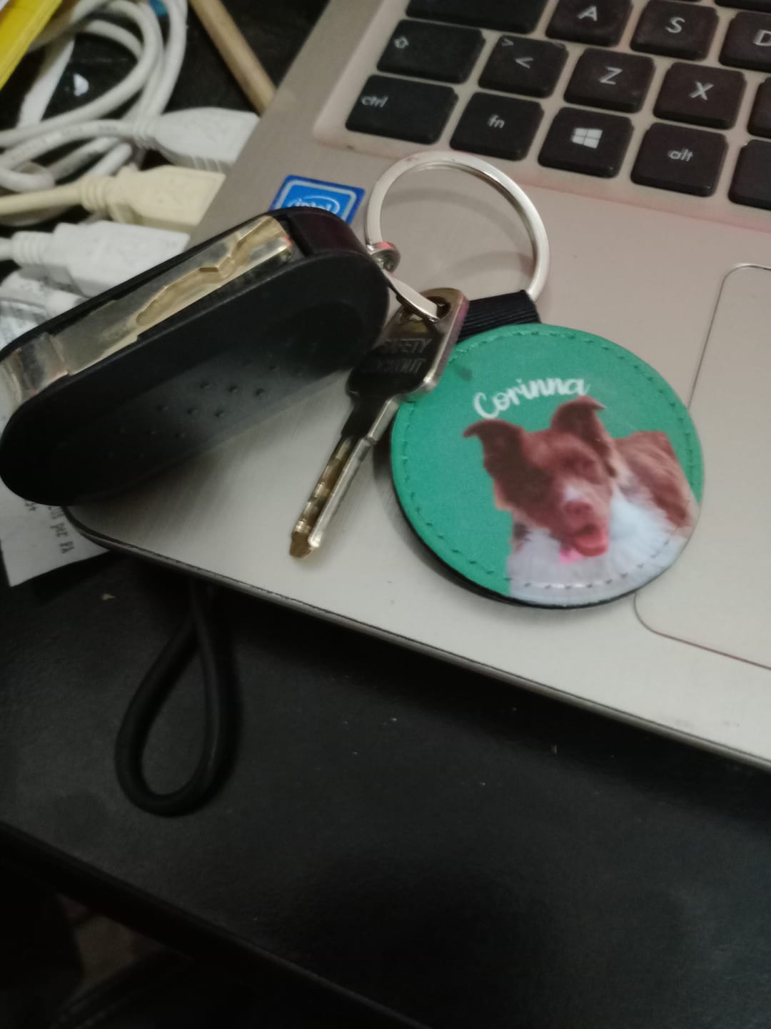 Customer photo review of Ritratto animale domestico - Portachiavi personalizzato