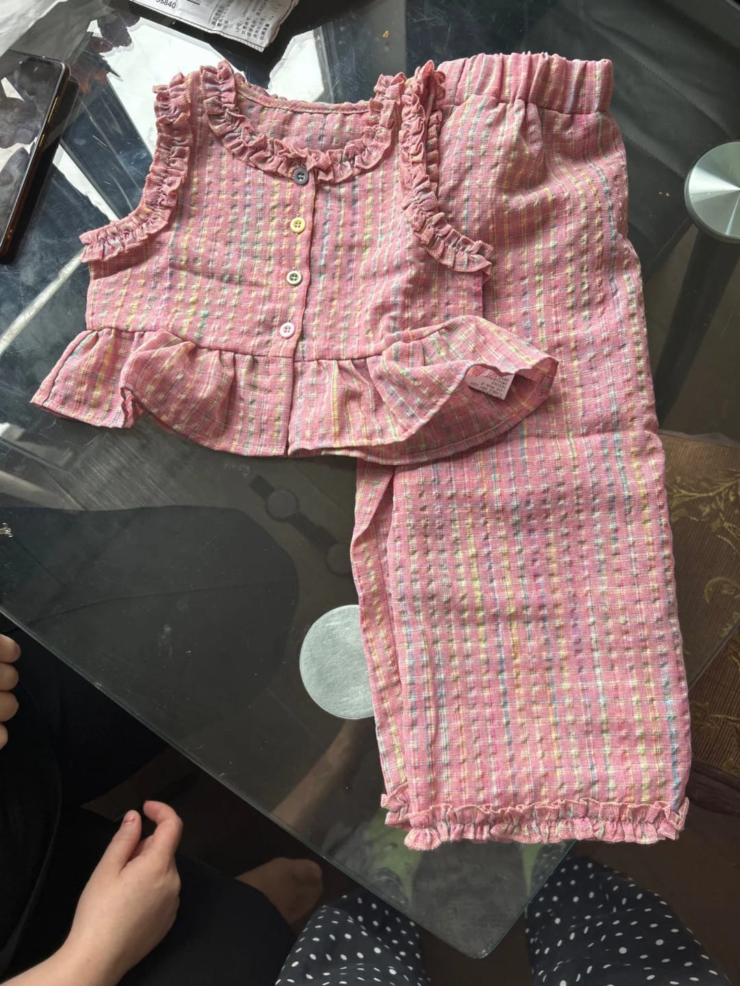 Customer photo review of Flare Top and Loose Pants Set