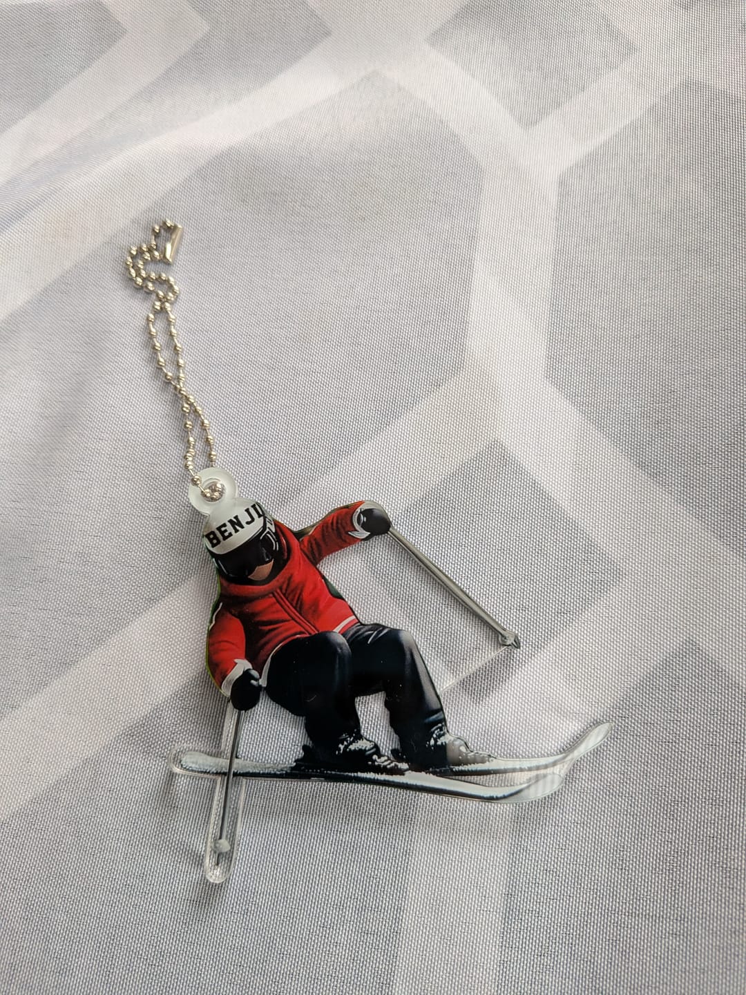 Customer photo review of Skiing Fun Personalized Name Shaped Ornament, Gift Idea For Skiing Lovers