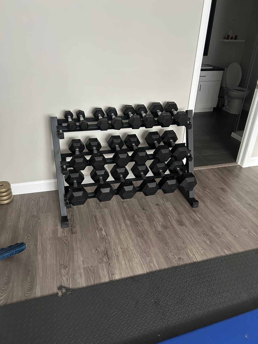 Customer photo review of Haltères Hexagonaux en Caoutchouc (Vendu à l'unité et en paire)