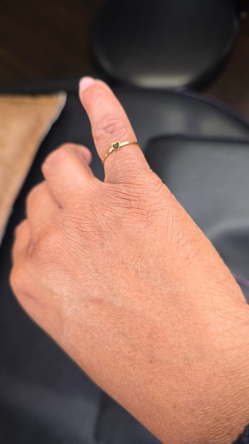 Customer photo review of Tiny Heart Ring