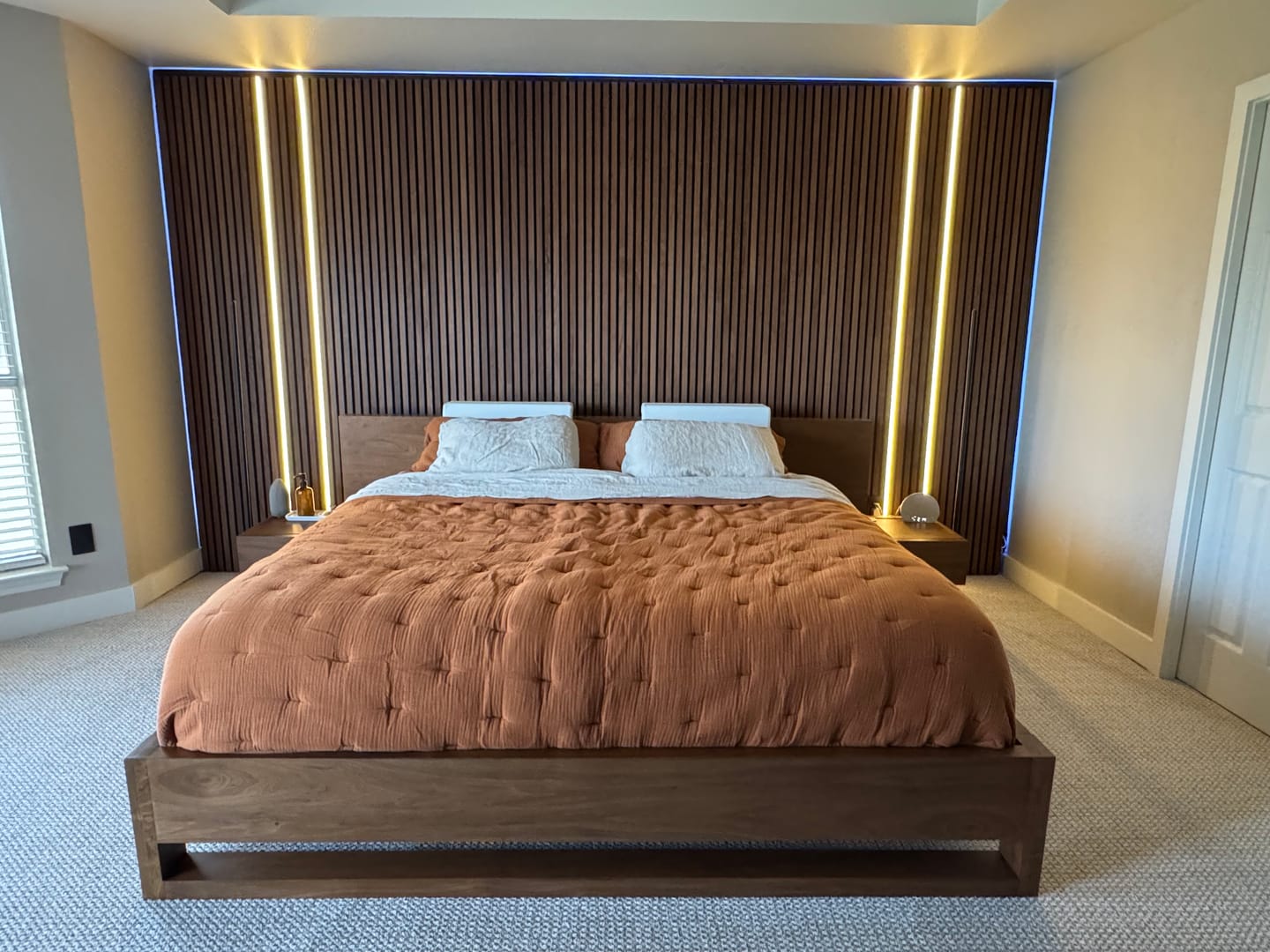 Customer photo review of Natural Walnut Acoustic Slat Panels 94.5" or 118" Length