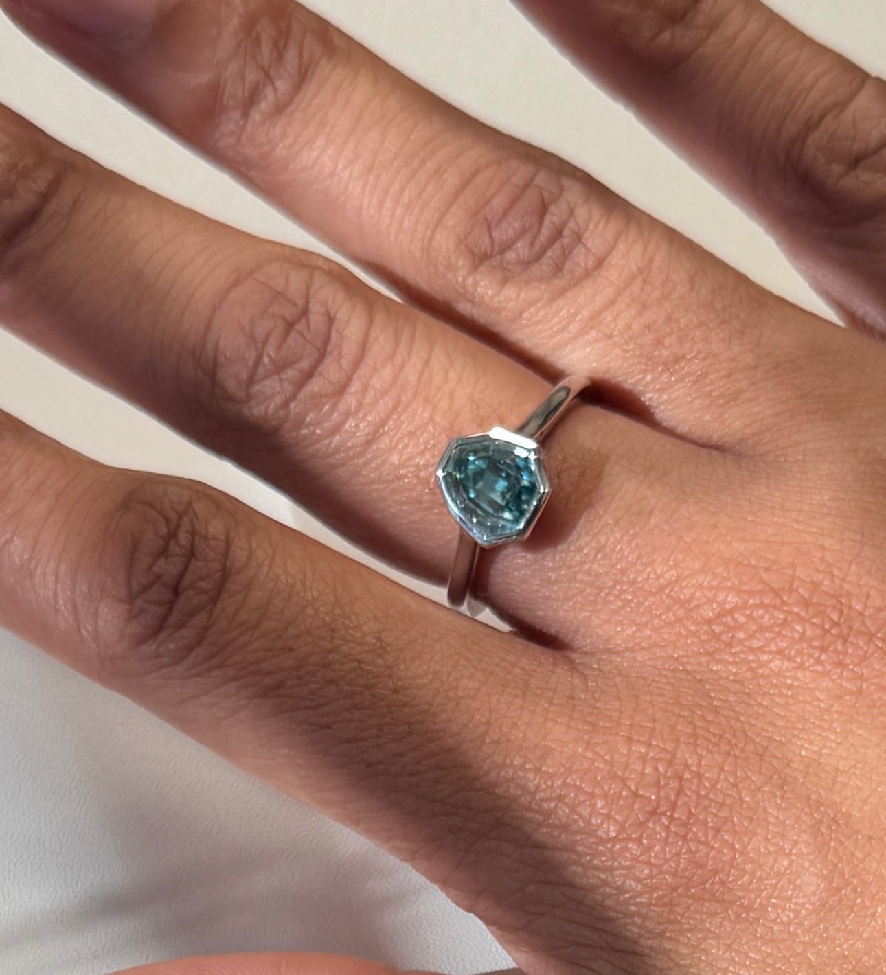 Customer photo review of Dainty Pixel Ring PREORDER