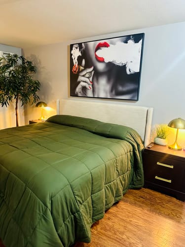 Customer photo review of Woman Smoking Hundred Dollar Bills