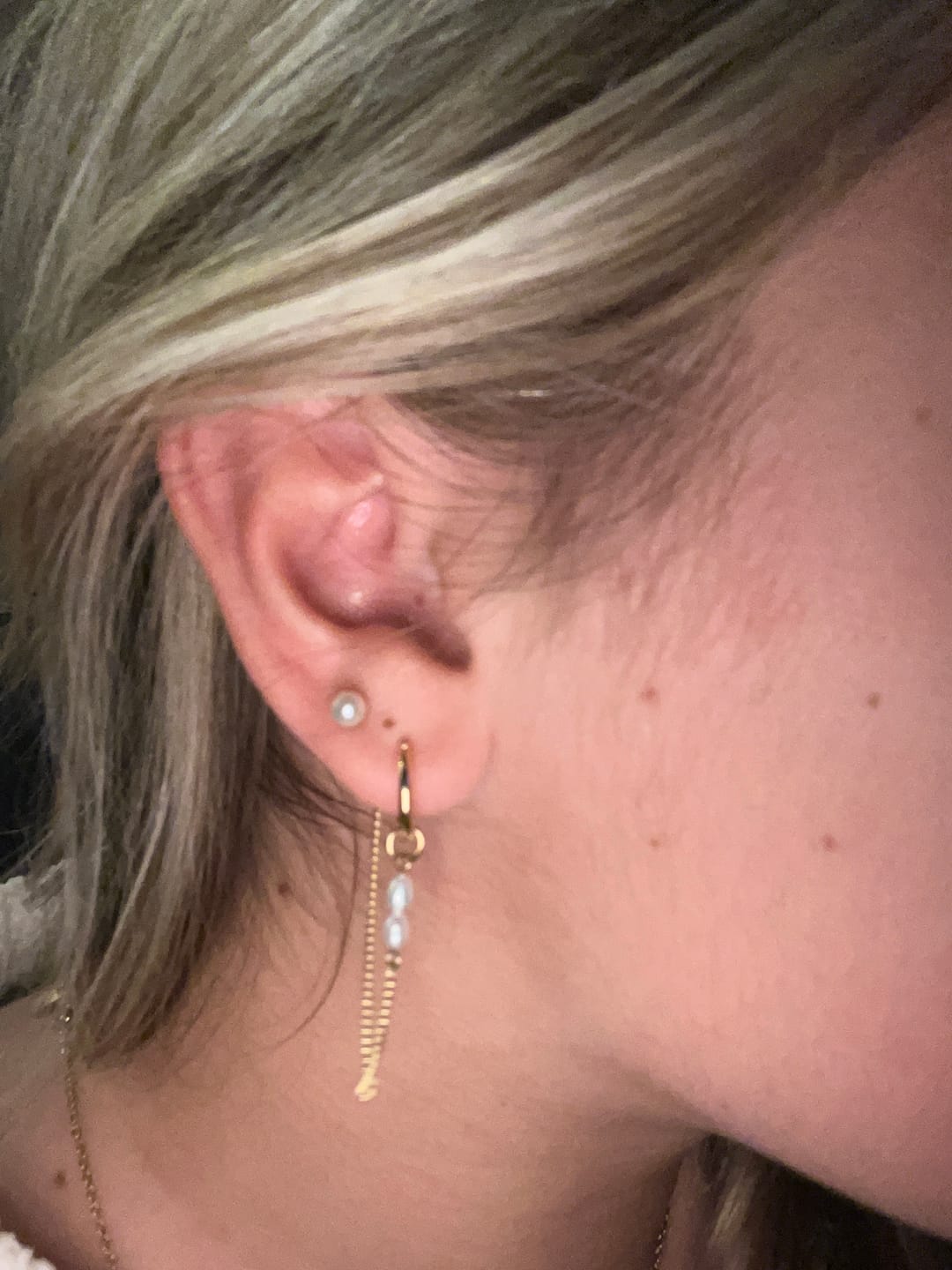 Customer photo review of Bar Earrings Set