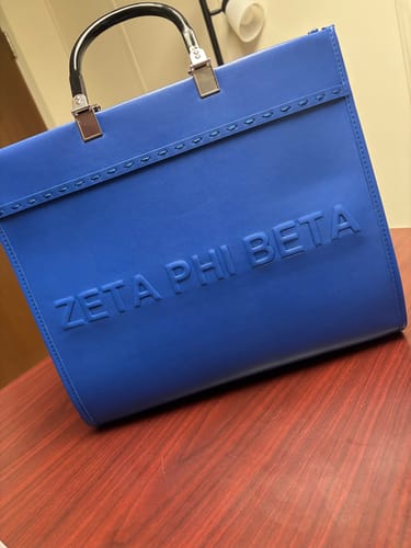 Customer photo review of ZETA PHI BETA Deluxe Jumbo Luxury Purse