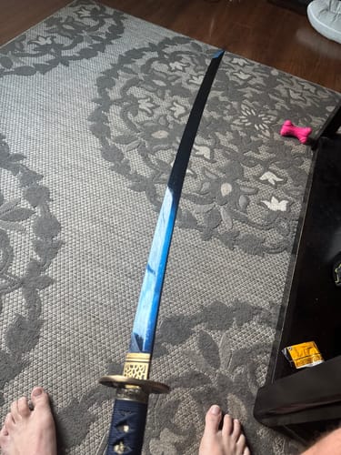 Customer photo review of Blue dragon katana