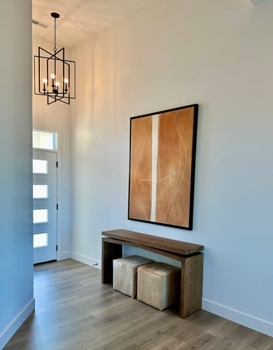 Customer photo review of Soft Brown Flow Abstract Canvas Art