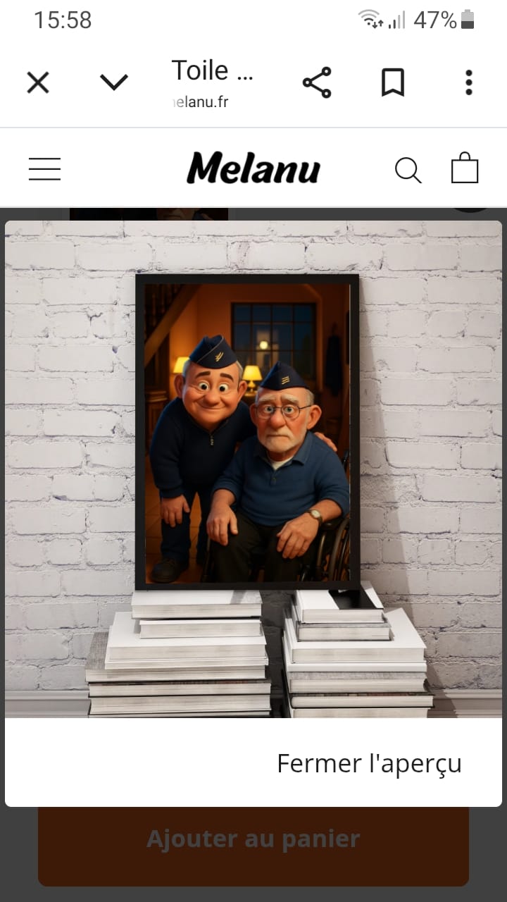 Customer photo review of Toile personnalisée - Portrait Animé