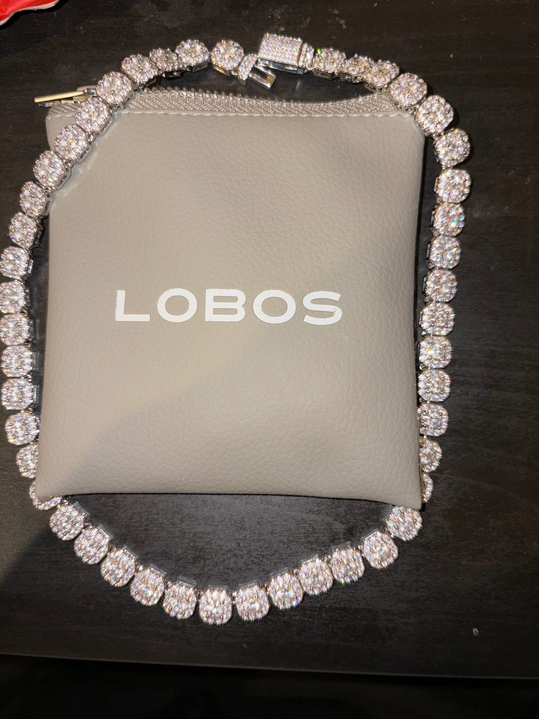 Customer photo review of 10MM CLUSTERED TENNIS CHAIN - SILVER PLATED