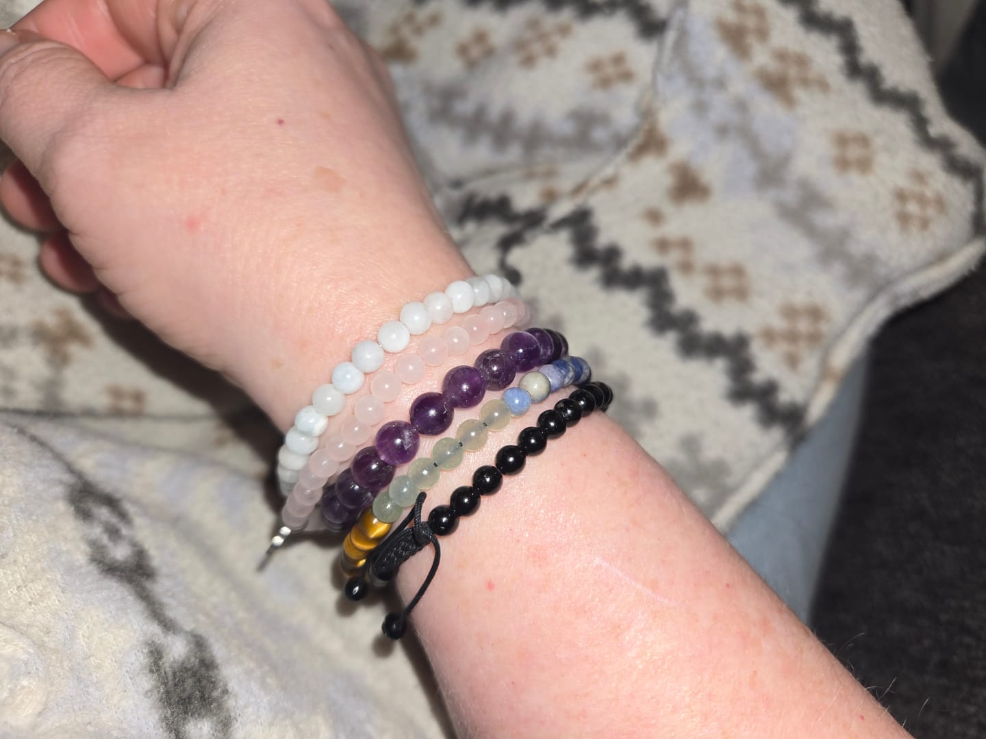 Customer photo review of Rose Quartz Bracelet Mini