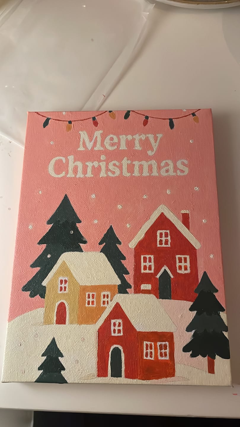Customer photo review of 6 Mini-Gemälde | Klassisches Weihnachts Set