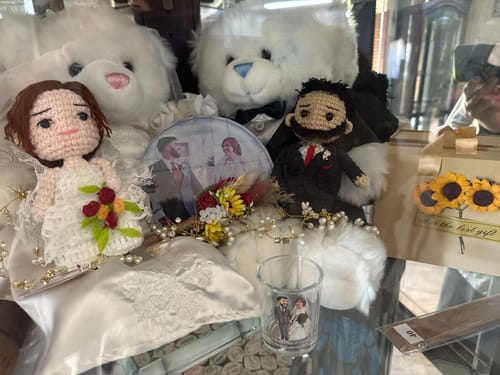 Customer photo review of Dolly® Personalized Couple Crochet Dolls