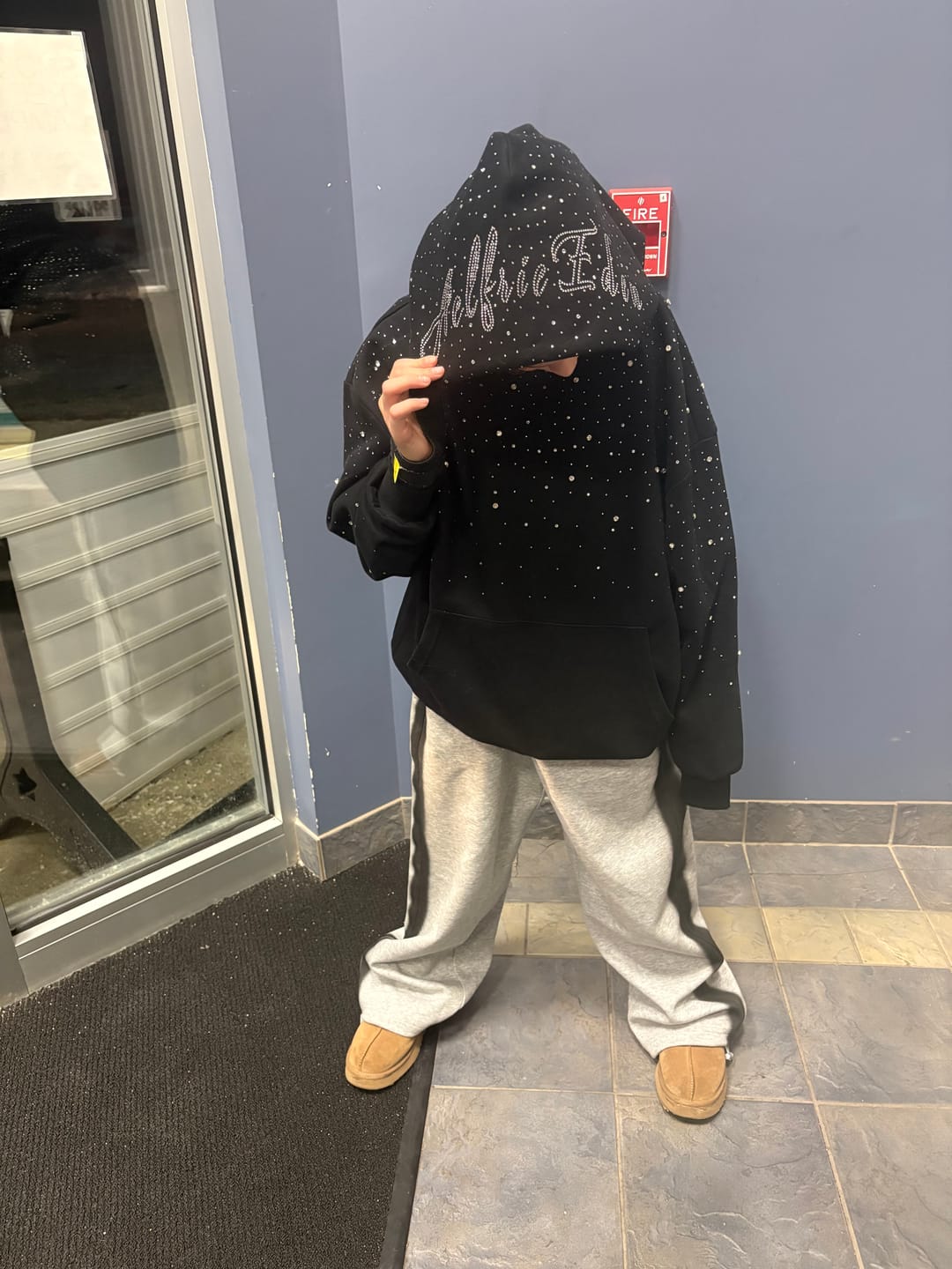 Customer photo review of Aelfric Eden Rhinestone Pullover Hoodie