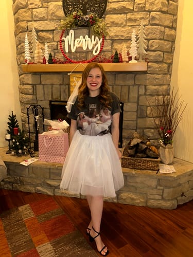 Customer photo review of Vintage Style Crinoline Under Skirt in White - Vixen by Micheline Pitt