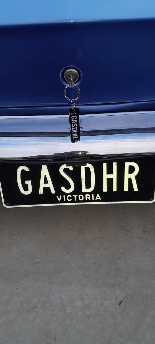 Customer photo review of VIC Deluxe Licence Plate Custom Keychain