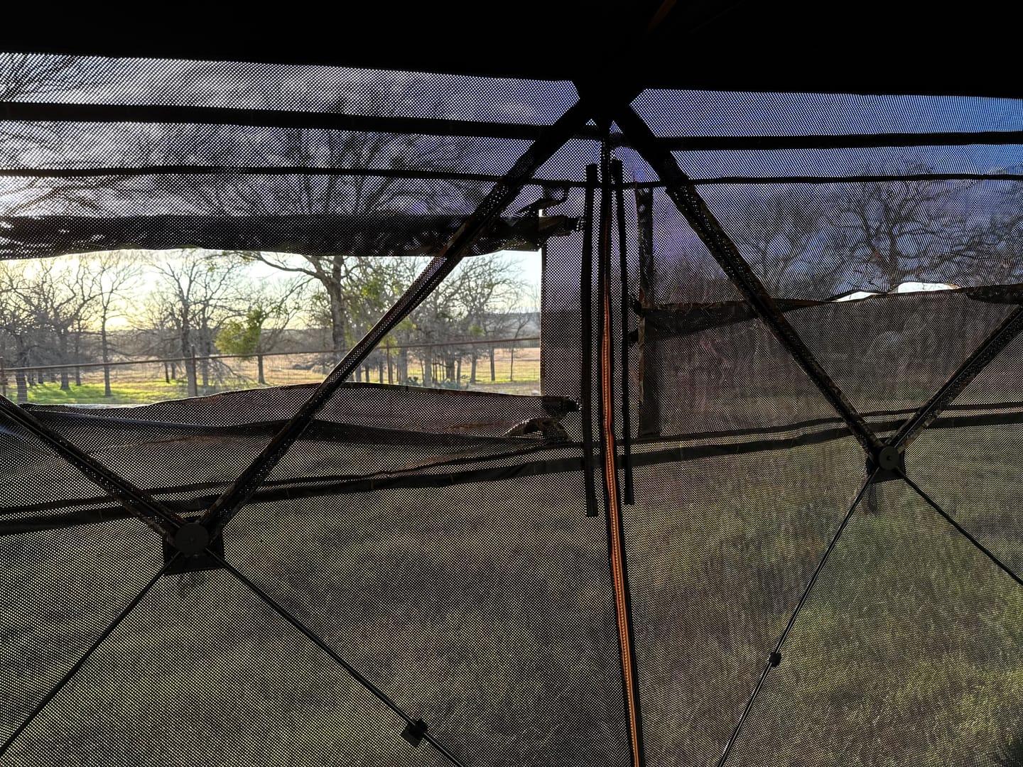 Customer photo review of VisTrilogy 270 See Through Deer Ground Blind | 4-6 Person Modular Hunting Pop-Up Blind | Portable Dual 2 3 Person Blinds with 3-in-1 Design for Turkey