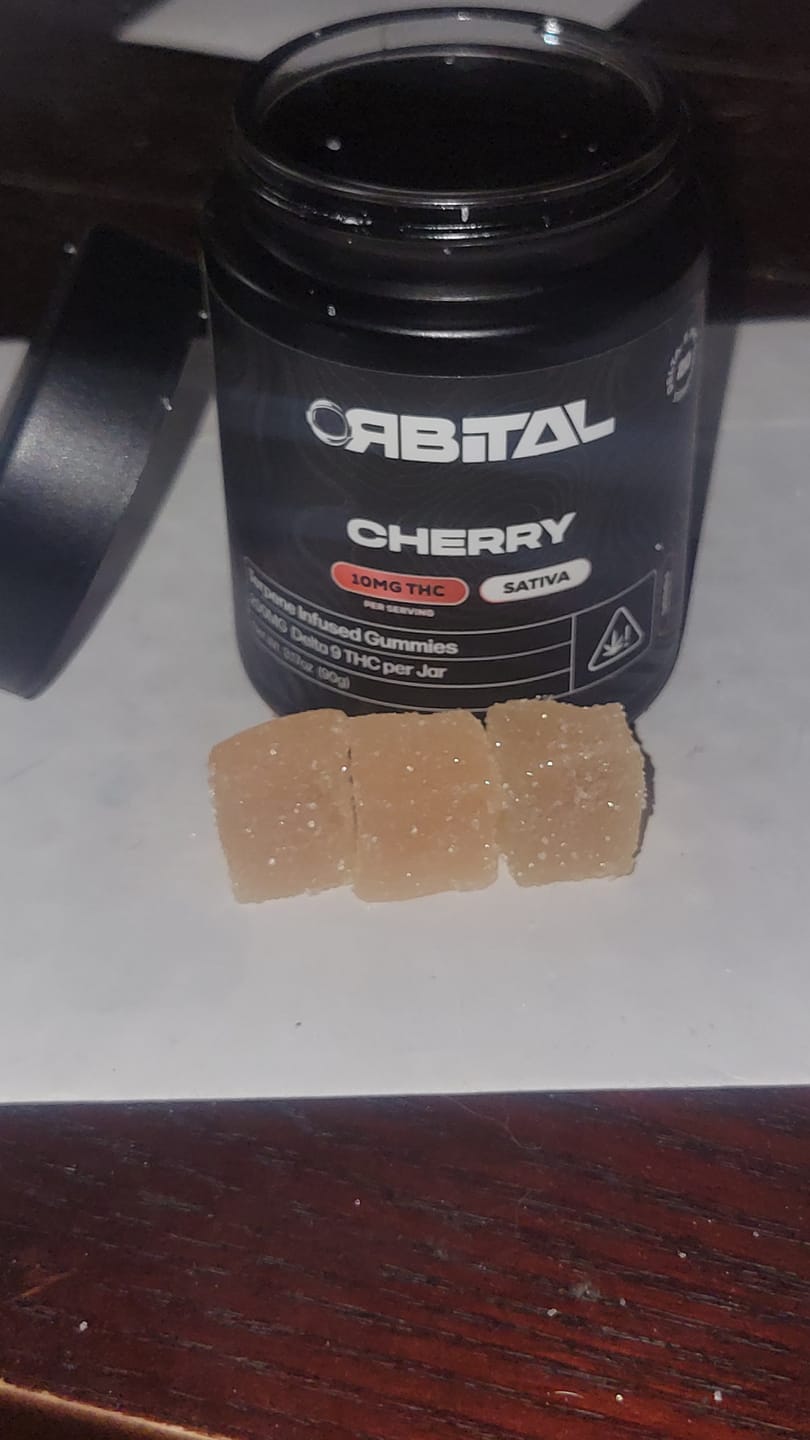 Customer photo review of Orbital Cherry 10mg D9 Sativa Gummies