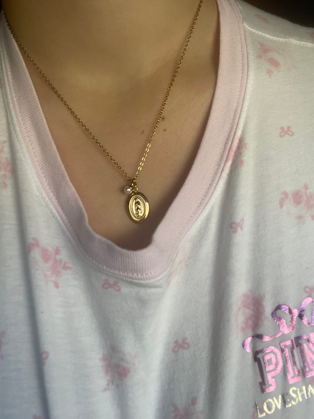 Customer photo review of Miraculous Medal Necklace