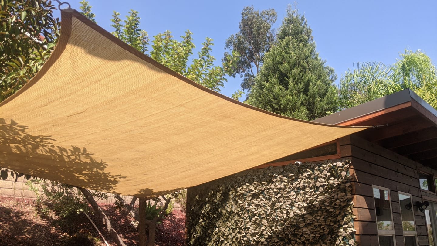 Customer photo review of Square Shade Sail | Sand