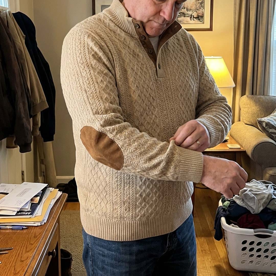 Customer photo review of Crown - Classic High Collar Knit Pullover