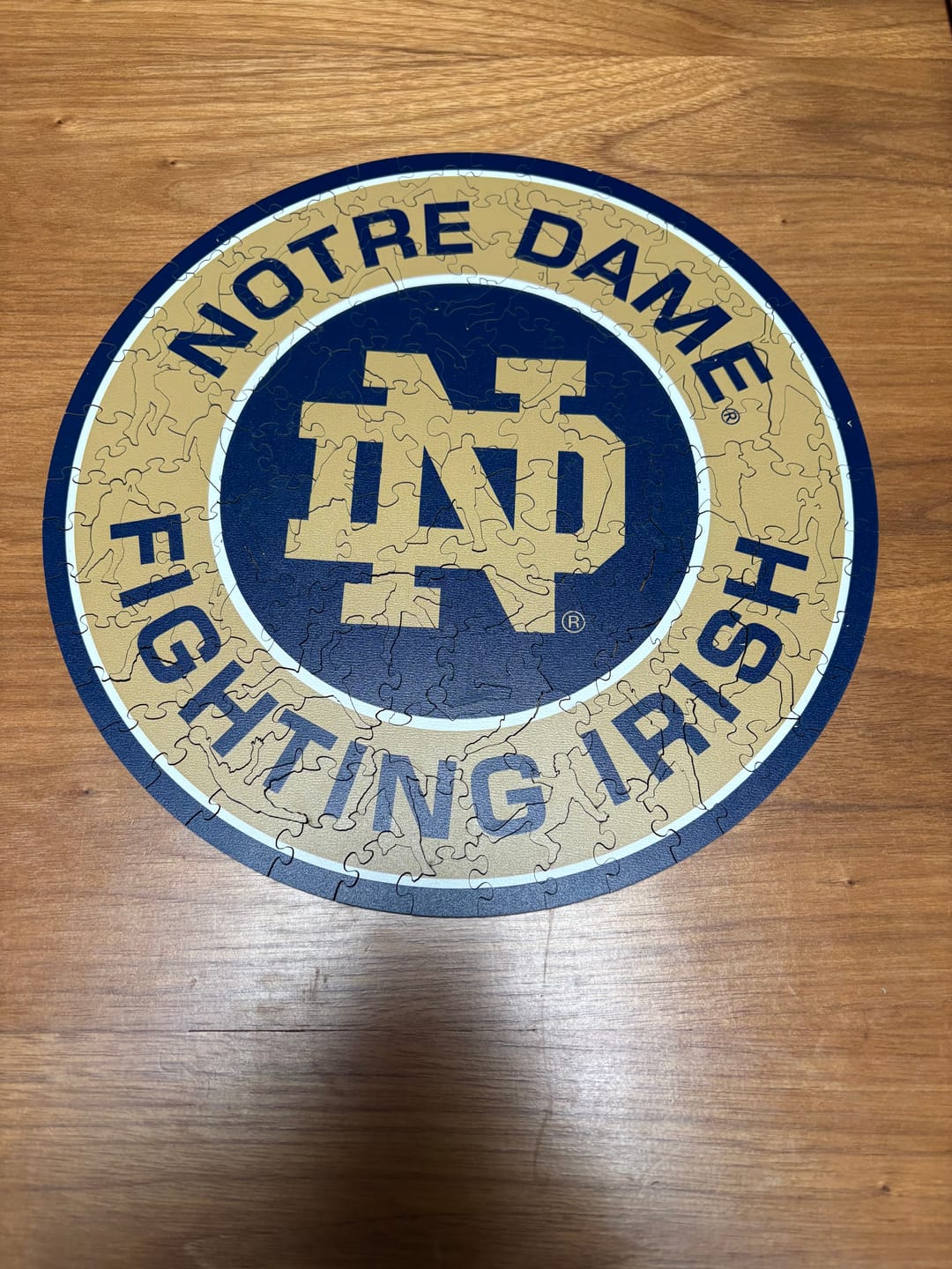 Customer photo review of University of Notre Dame - Wooden Puzzle