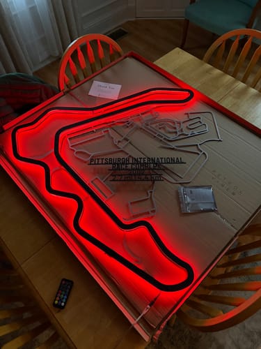 Customer photo review of Pittsburgh International Race Complex Metal Wall Art