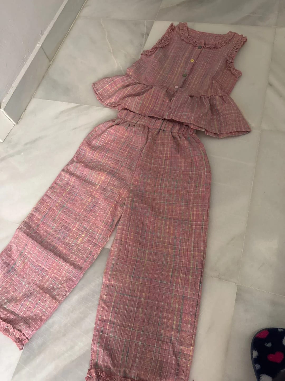 Customer photo review of Flare Top and Loose Pants Set