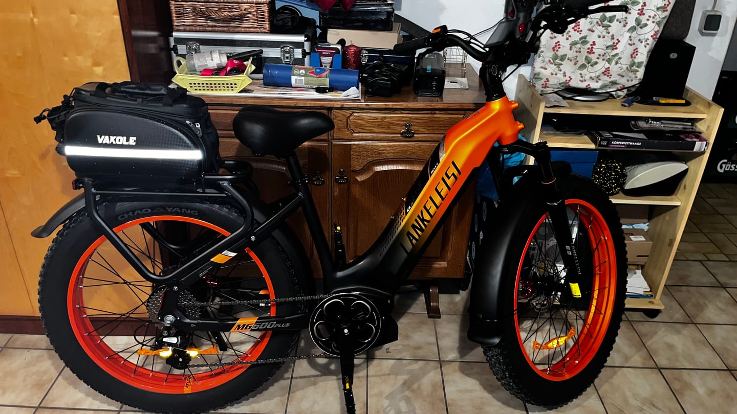 Customer photo review of Vakole Waterproof Bike Rack Bag With Large Capacity (17-35L)