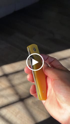 Customer video review of TRM ATOM LL Knife, Amber Ale G10 Handle, 3.45″ CPM 20CV Blade, Made in USA
